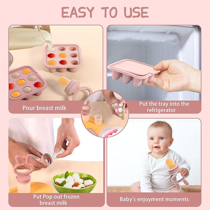 Baby Food Freezer Tray Storage Containers"