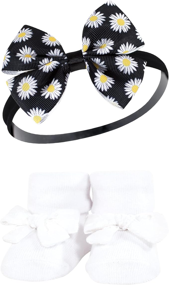 Hudson Baby Girl's Headband and Socks Giftset