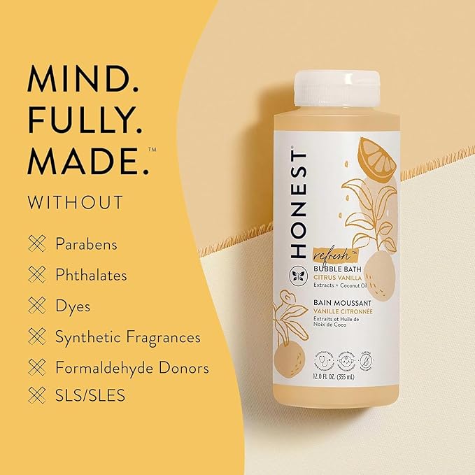 The Honest Company Foaming Bubble Bath | Gentle for Baby 12 fl