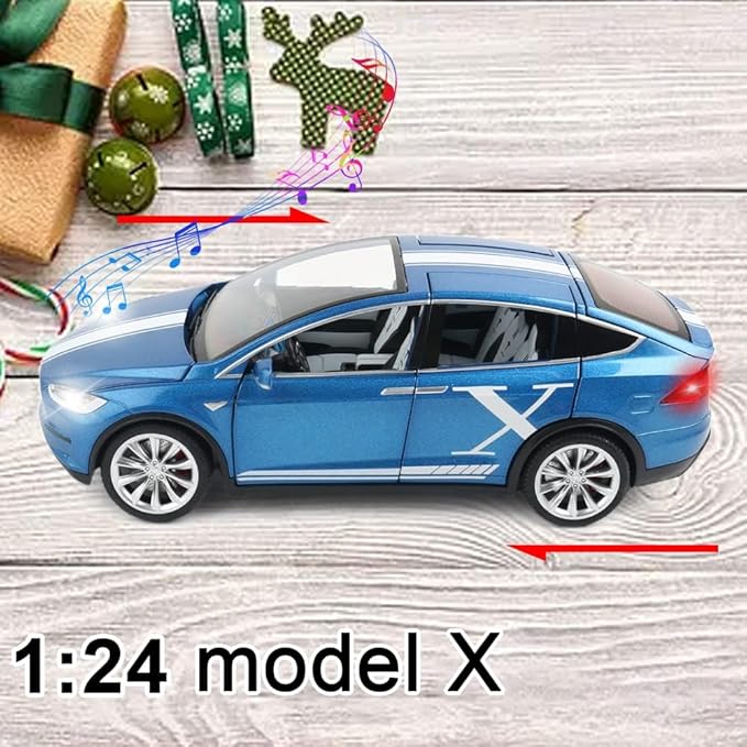 1:24 Scale Model X Alloy Car Model Diecast Toy Vehicles for Kids, Car Model Toy,Pull Back Alloy Car with Lights and Music Girls.(1:24 Model