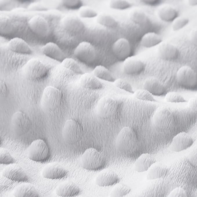 DaysU Silky Micro Soft Plush Baby Blankets Unisex with Print Animal Pattern and Soothing Raised Dots, Double Layer Bed Throws for Toddler Cot 50x60 Inches