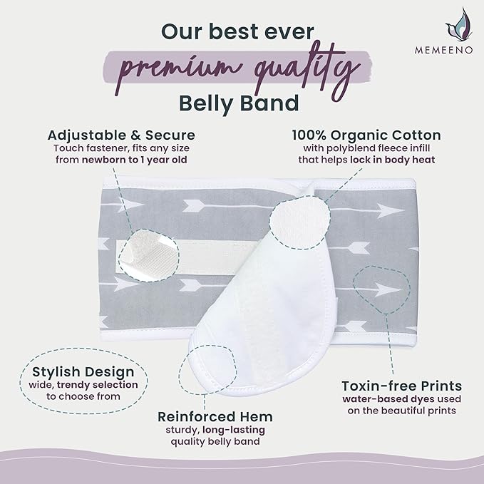 Baby Belly Band for Gas & Colic Baby Relief - Self Heating Belly Band Baby Belly Button Band Colic Band Tummy Wrap for Babies Colic Belt Baby Gas Wrap Colic Baby Relief Newborn