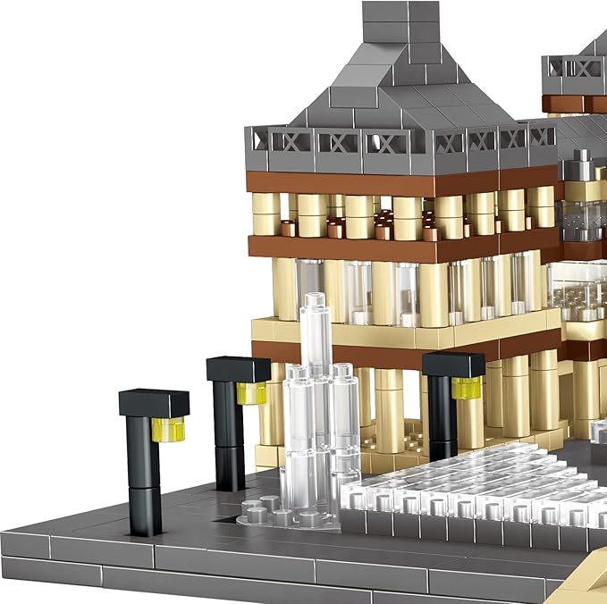 Paris Louvre Museum Building Blocks Set (3377Pcs) Famous World Architecture Educational Toys Micro Bricks for Kids Adults