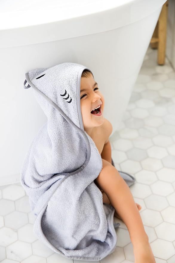 Ubbi Baby Hooded Bath Towel, Ultra Soft and Absorbent French Terry Cotton