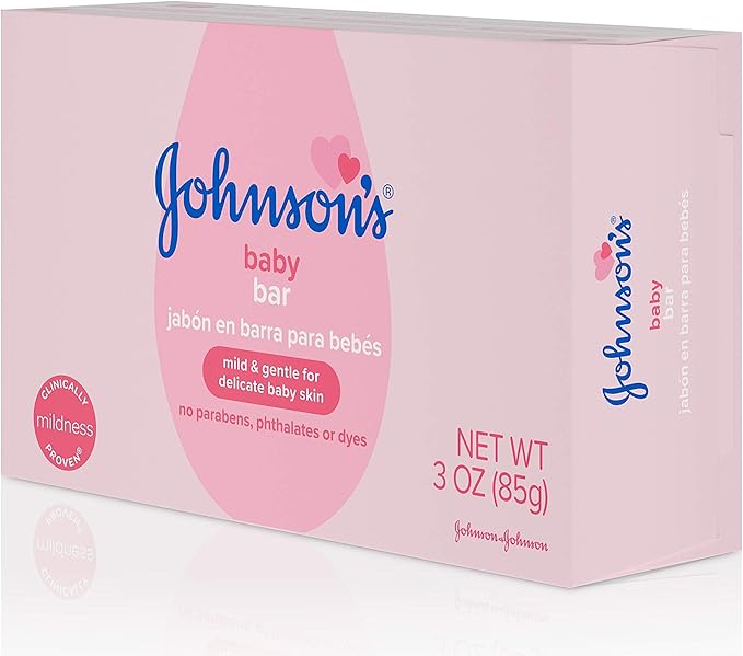 Johnson's Baby Body Soap Bar, Gentle for Baby Bath and Skin Care 3 oz 6)