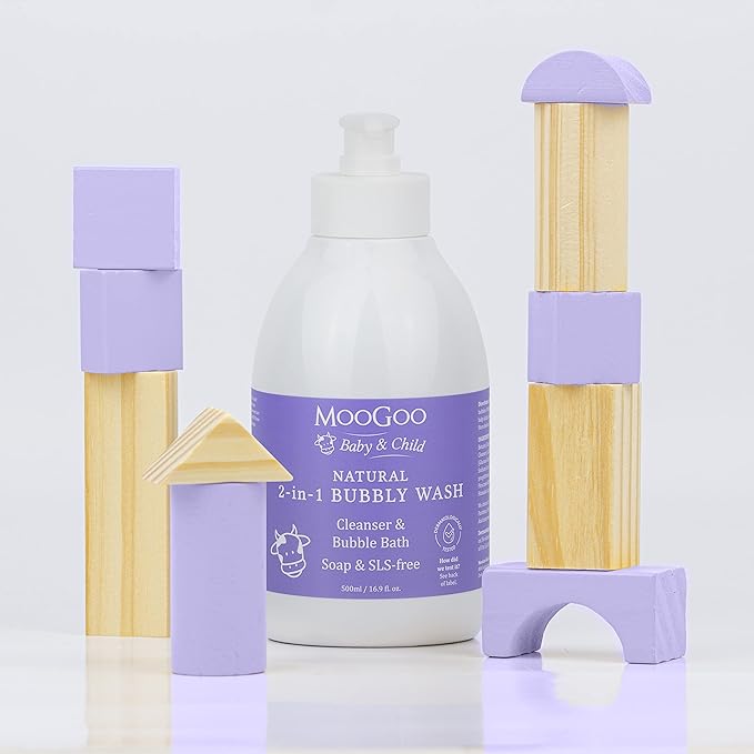 MooGoo 2-in-1 Bubbly Wash - A gentle cleansing baby bubble bath, body wash and baby shampoo