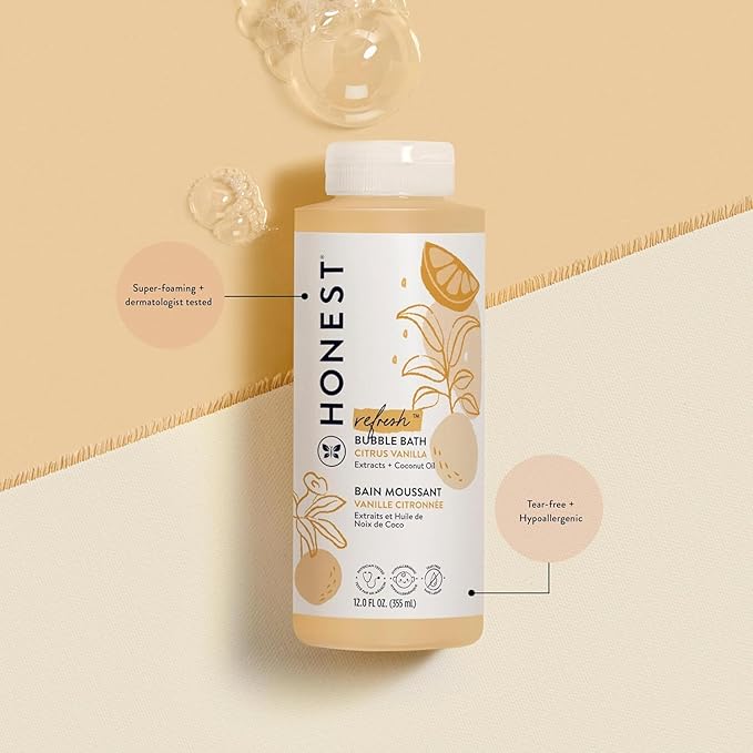 The Honest Company Foaming Bubble Bath | Gentle for Baby 12 fl