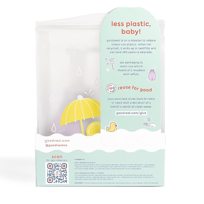 Goodnest© Newborn & Baby Bathtime Bundle, 3-in-1 Baby Shampoo + +12oz Pump