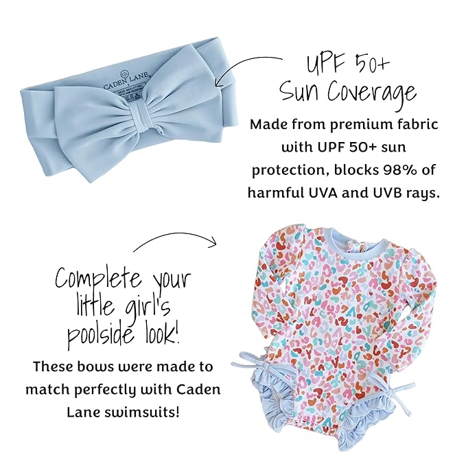 Baby Toddler Girl Swim Bow UPF 50+ Waterproof Pool Bow