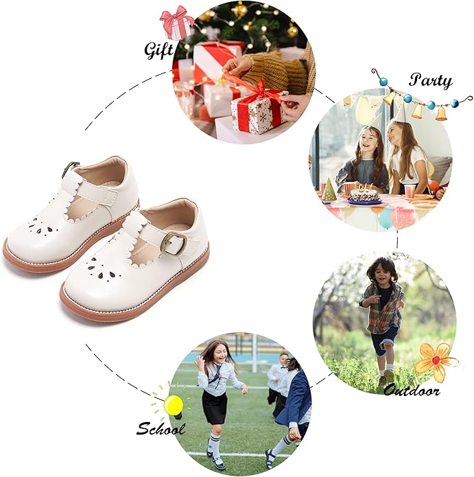 Felix & Flora Toddler Little Girl Mary Jane Dress Shoes