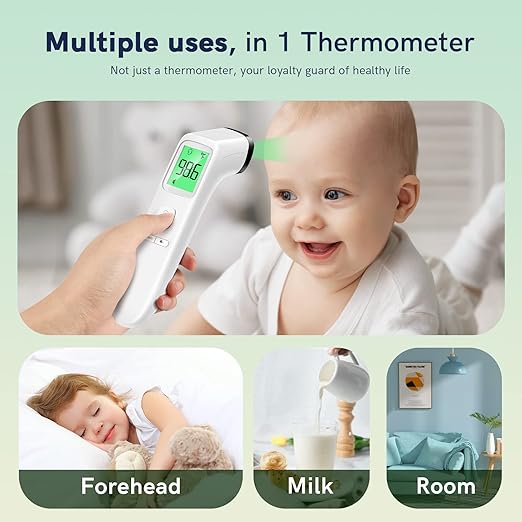 No-Touch Thermometer for Adults and Kids, Fast Accurate Digital Thermometer with Fever Alarm & Silent Mode