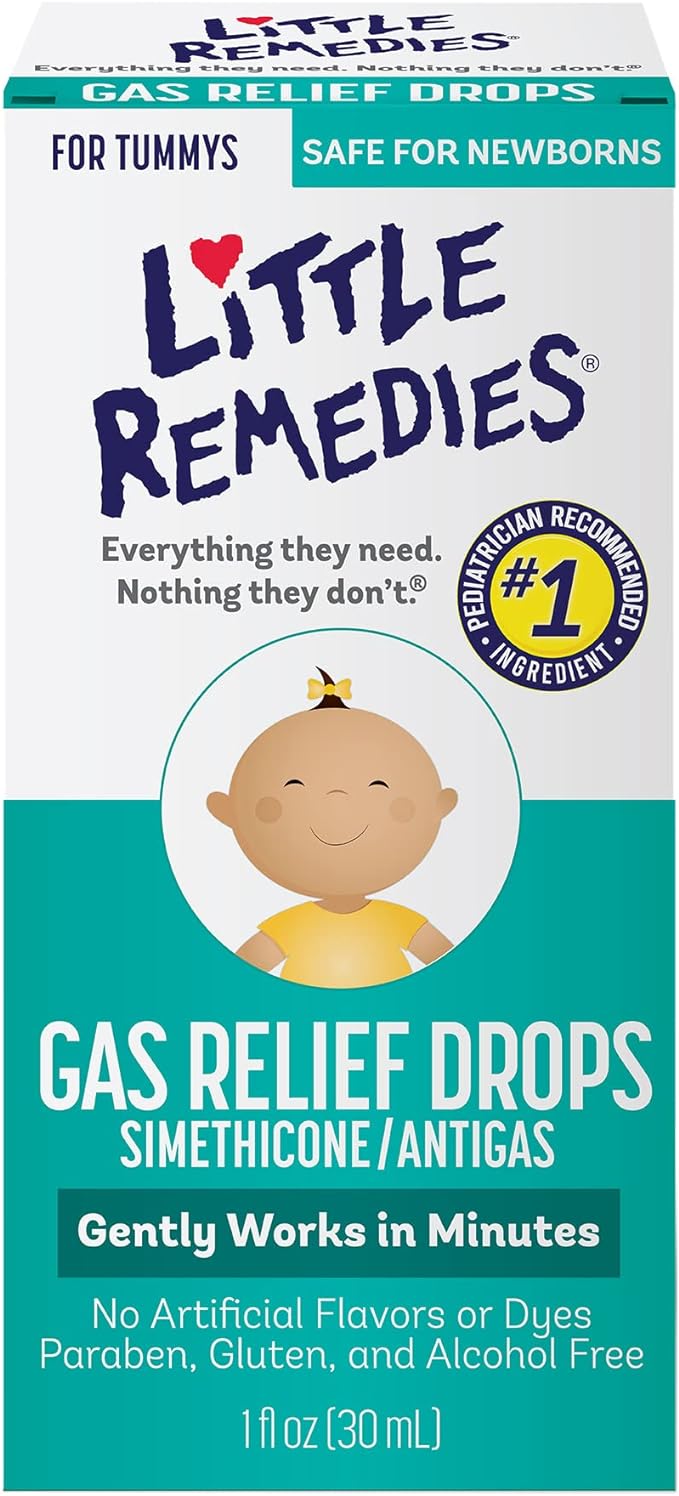 Little Remedies Gas Relief Drops, 1 fl oz & EZY DOSE Kids Oral Syringe 10 mL