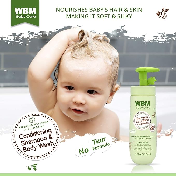 WBM Care Natural Baby Body Wash With Honey, Wheatgerm And 10 Oz