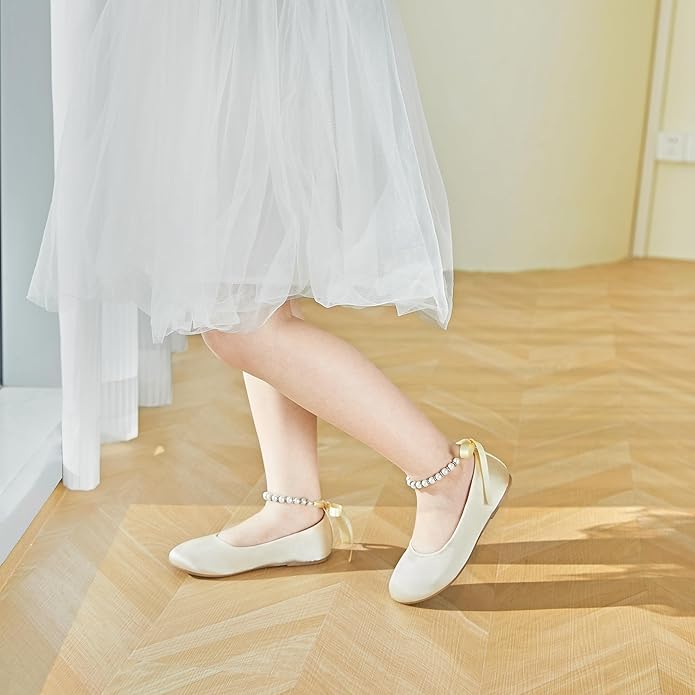 Felix & Flora Girls Toddler Little Ballet Shoes - Flower