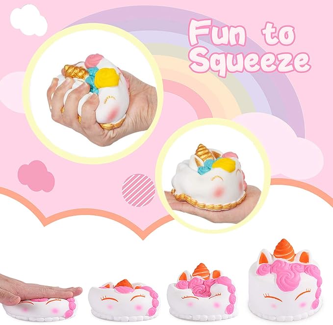 Squishies Painting Kit for Kids,DIY Dessert Paint Toys White Blank Arts and Crafts Kawaii Soft Creamy Squishy Slow Rise Making Kit for Girls Boys Party Favors Toys Stress Anxiety Relief for Kid Adult