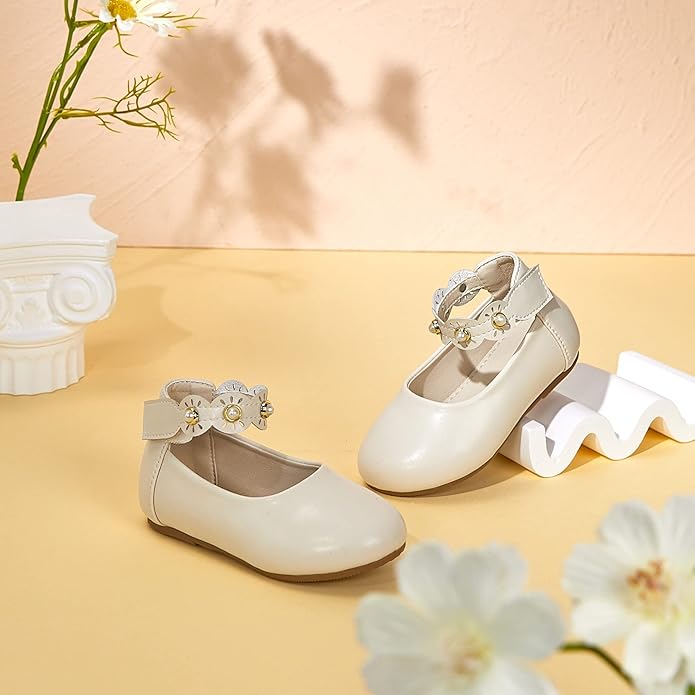 Felix & Flora Girls Toddler Little Ballet Shoes - Flower