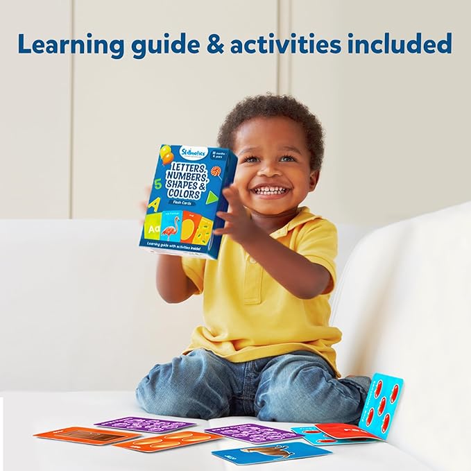 Skillmatics Thick Flash Cards for Toddlers - Letters, Numbers, Shapes & Colors, Montessori Toys, Preschool Learning Activities, Learning Aids, Gifts for Kids Ages 1, 2, 3, 4 Years