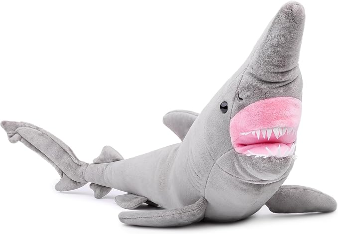 ZHONGXIN MADE Simulation Goblin Shark Plush Toy - 26.5" Long Lifelike Grey Goblin Shark Stuffed Toys, Super Soft Realistic Ocean Sea Creatures Sharks Plush Toy Gift Collection for Kids