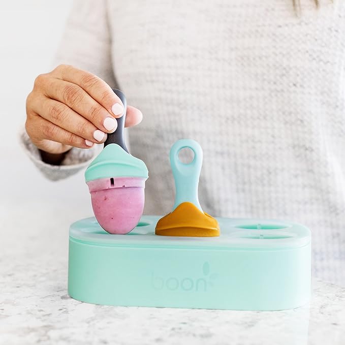 Boon PULP Silicone Feeder Freezer Tray ??Includes Silicone Tray and Lid with 2 PULP Silicone Baby Food Feeders