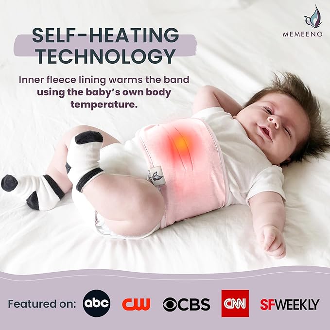 Baby Belly Band for Gas & Colic Baby Relief - Self Heating Belly Band Baby Belly Button Band Colic Band Tummy Wrap for Babies Colic Belt Baby Gas Wrap Colic Baby Relief Newborn
