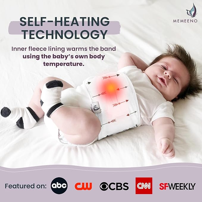 Baby Belly Band for Gas & Colic Baby Relief - Self Heating Belly Band Baby Belly Button Band Colic Band Tummy Wrap for Babies Colic Belt Baby Gas Wrap Colic Baby Relief Newborn