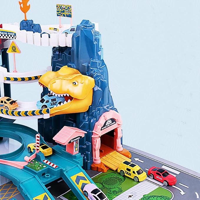 Toy Car Ramp Track Dinosaur Climbing Hills Railcar Colorful Vehicles 12 Mini 3 Years