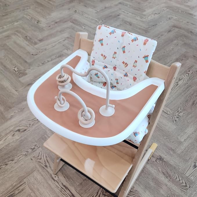 High Chair Toys with Suction Cups | Silicone & Wooden High Chair Suction Cup Toys for Babies 6-12 Months