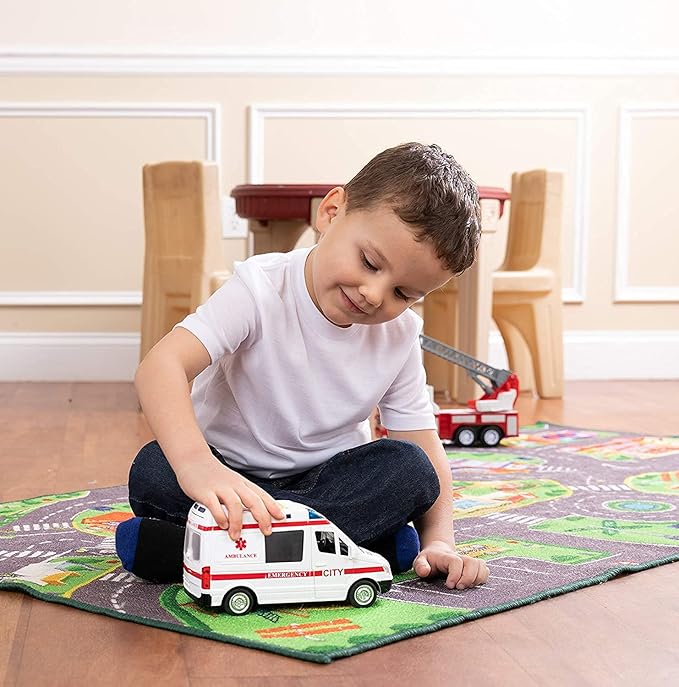Toy To Enjoy Police & Ambulance Car Set for Boys