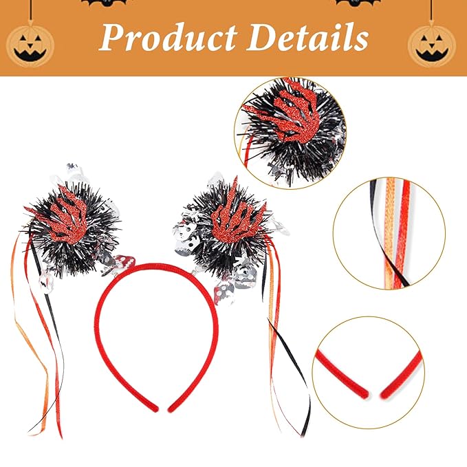 Halloween Headbands for Women - 1Pcs Orange Black Halloween Pumpkin