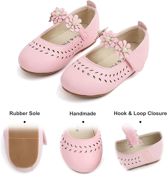 Felix & Flora Girls Toddler Little Ballet Shoes - Flower