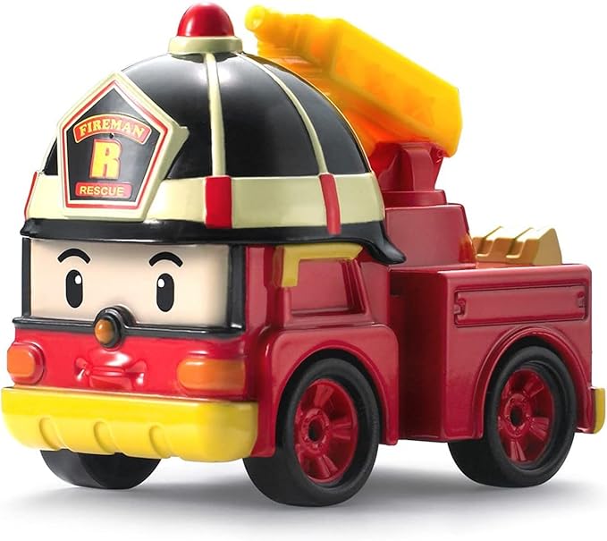 Robocar POLI Exclusive, Race Track Set with 4 Collectible Emergency Rescue Team Vehicles 1-5 Boys