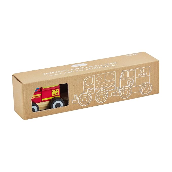 Mud Pie Children's Emergency Vehicle Block Train