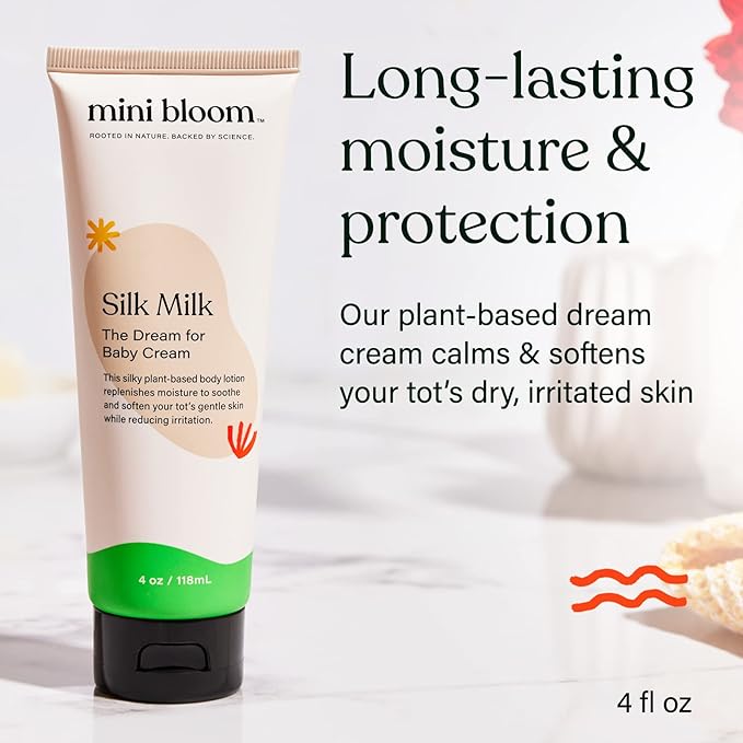 Baby Moisturizing Cream Silk Milk Organic, and Hypoallergenic with Apricot Kernel Oil 4 oz.