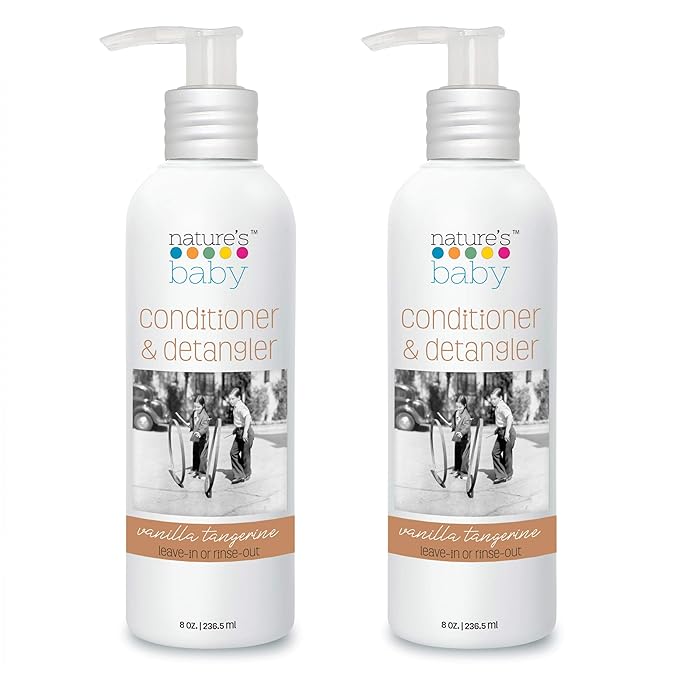Nature's Baby Conditioner & Detangler - Formulated for Problem and Sensitive Skin 8 oz (2 Pack)