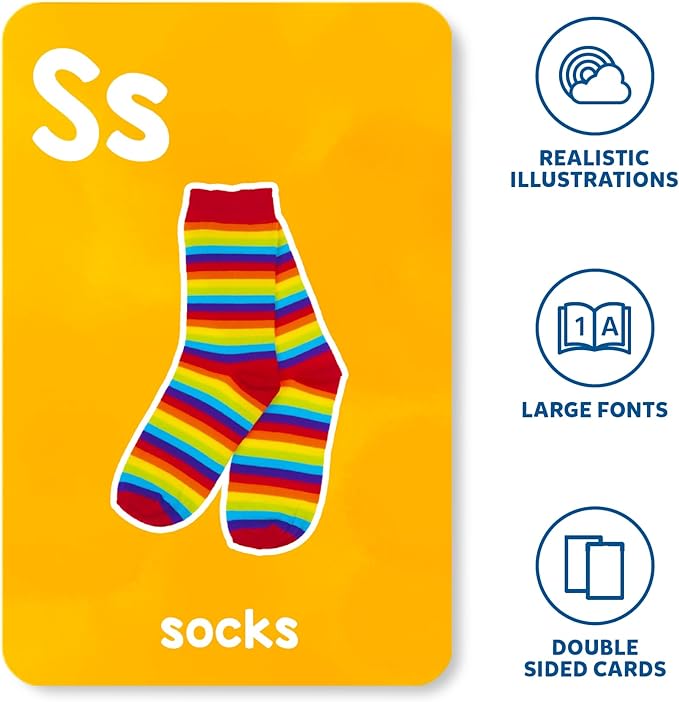 Skillmatics Thick Flash Cards Combo for Toddlers - Animals & Letters, Montessori Toys, Educational Games, Preschool Learning, Learning Aids, Gifts for Kids Ages 1, 2, 3, 4 Years