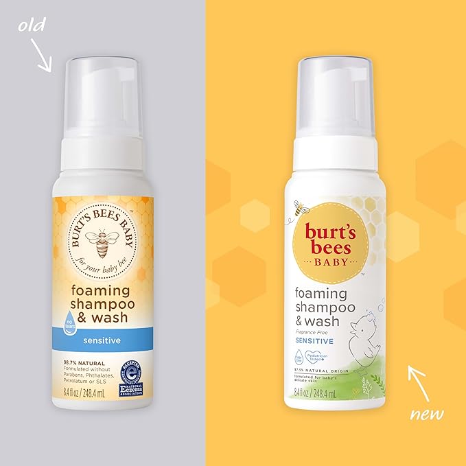 Burt's Bees-Baby Foaming Shampoo & Wash, Sensitive 8.4 Fl