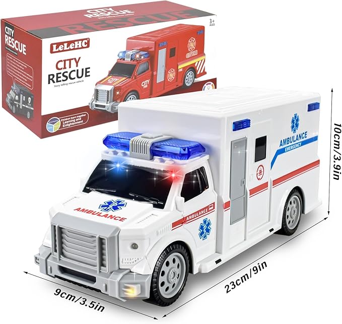 Ambulance Toys for Kids 3-12 Years Old, Electric Toys - 4D Lights 3+ Miracle (HC034)
