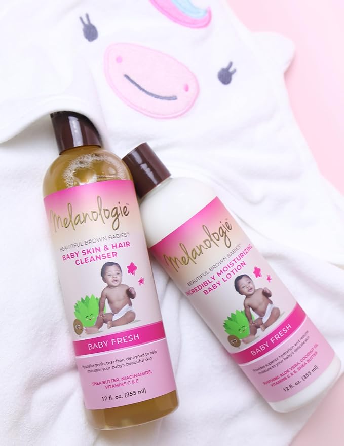 Beautiful Brown Babies Nourishing Gentle Baby Skin and Hair Cleanser, Sulfate- 12 oz