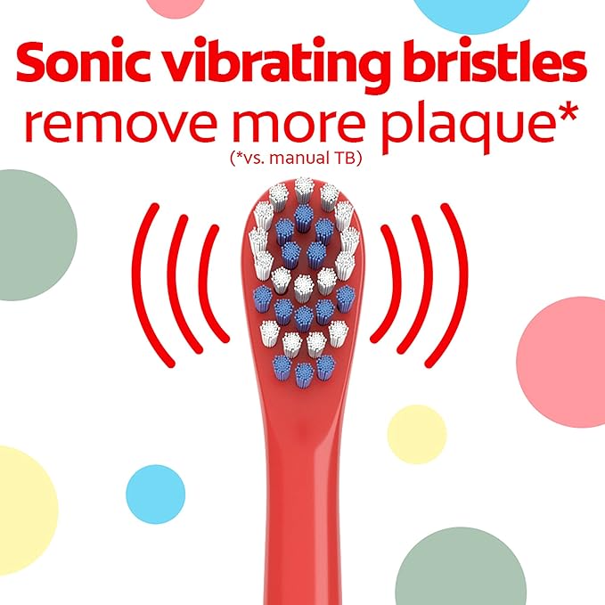 Colgate Kids Battery Powered Toothbrush, Kids Battery Toothbrush with Included AA Battery, Extra Soft Bristles, Flat-Laying Handle to Prevent Rolling, Pokemon Toothbrush, 1 Pack (Style May Vary)