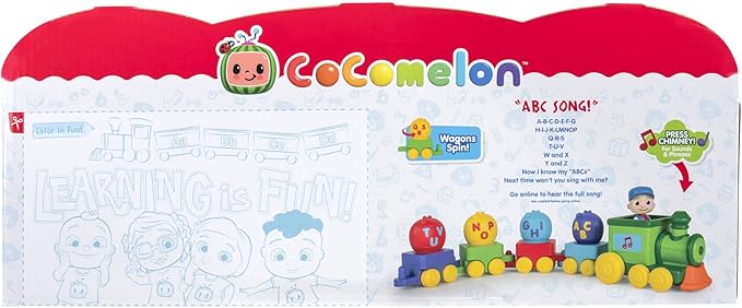 CoComelon Musical Alphabet Train with JJ-Features with Music,Sounds & Phrases-4 Alphabet Wagons 1 JJ