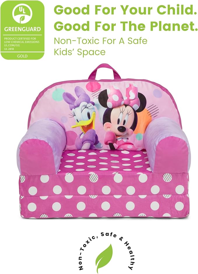 Delta Children - Minnie Mouse Cozee Buddy Flip-Out Kids Chair, Pink