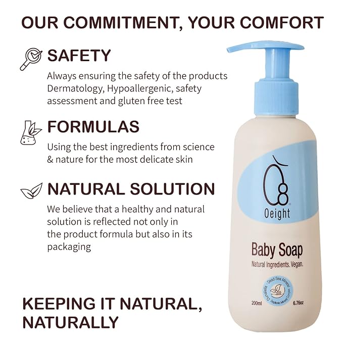 Oeight Baby Natural Soap | Bath Soap for Newborn Baby 200ml, Baby