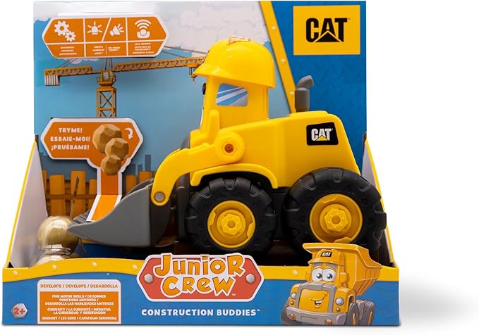 CAT Construction Toys, Front Loader Toy - Interactive Forward & Back Motion 2+
