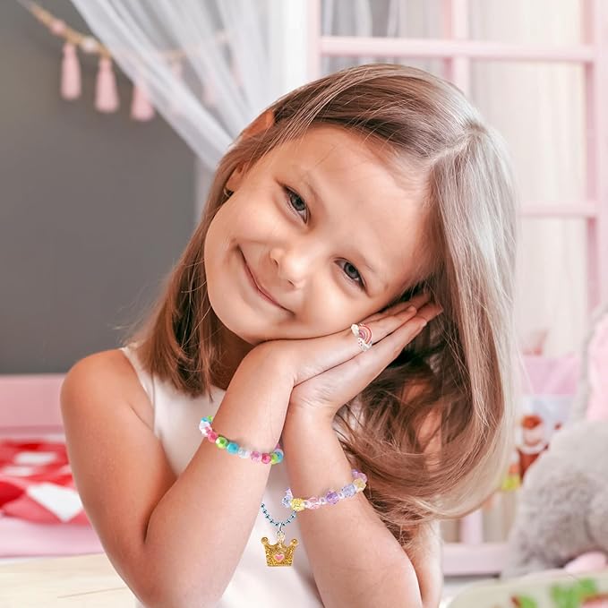 Toddler Girls Jewelry for 3 Year Old, Kids Play Jewelry Set for Little Girl Age 4-6, Children Dress Up Necklaces Childs Rings Bracelets for Toddlers Princess Ages 3+ 3-5 4 5 6 7 Years