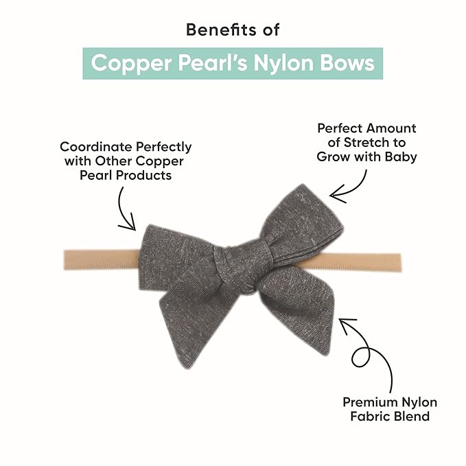 Classic Nylon Bow"Lainey" by Copper Pearl