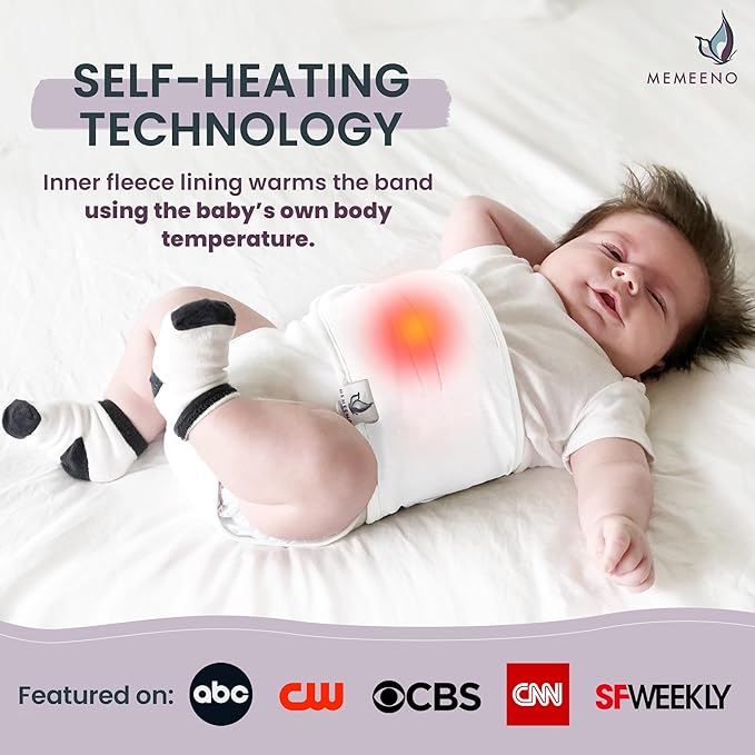 Baby Belly Band for Gas & Colic Baby Relief - Self Heating Belly Band Baby Belly Button Band Colic Band Tummy Wrap for Babies Colic Belt Baby Gas Wrap Colic Baby Relief Newborn