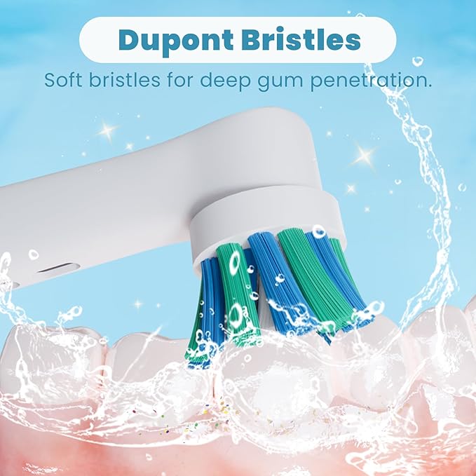 Replacement Toothbrush Heads Compatible with Oral B Braun 12 Pcs Professional Electric Toothbrush Heads Brush Heads Replacement for Heads Refill Pro 500/1000/1500/3000/3757/5000/7000/7500/8000