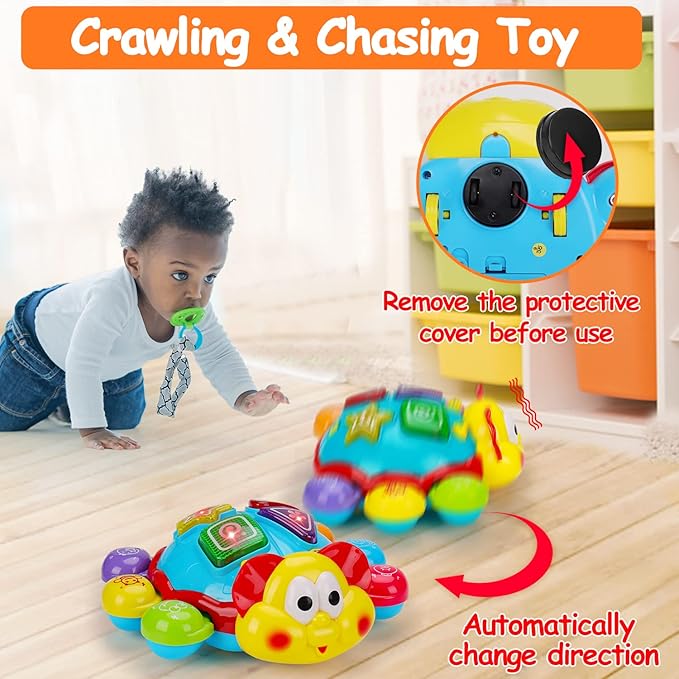 Baby Crawling Toy 6 to 12 Months Spanish English Bilingual 0-3-6 7 8 9 10 12-18 1 Year