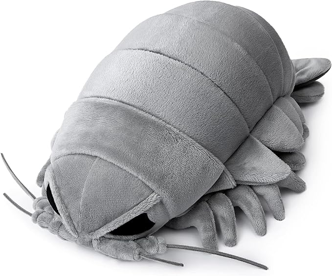 ZHONGXIN MADE Isopod Plush - Lifelike 12” Isopod Stuffed Animal, Realistic Bathynomus Giganteus Arthropod Insect Plushie, Soft Crustaceans Animals Toys Model Dolls Gifts for Kids