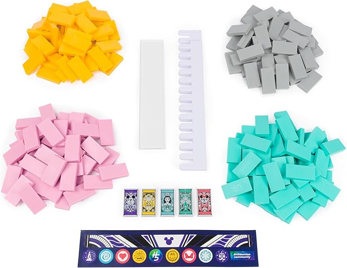 Spin Master Games Disney 100th Anniversary H5 Domino Creations 200 Dominoes & Accessories Domino Artist Lily Hevesh, Disney Gifts Dominoes Set for Adults & Kids Ages 5+